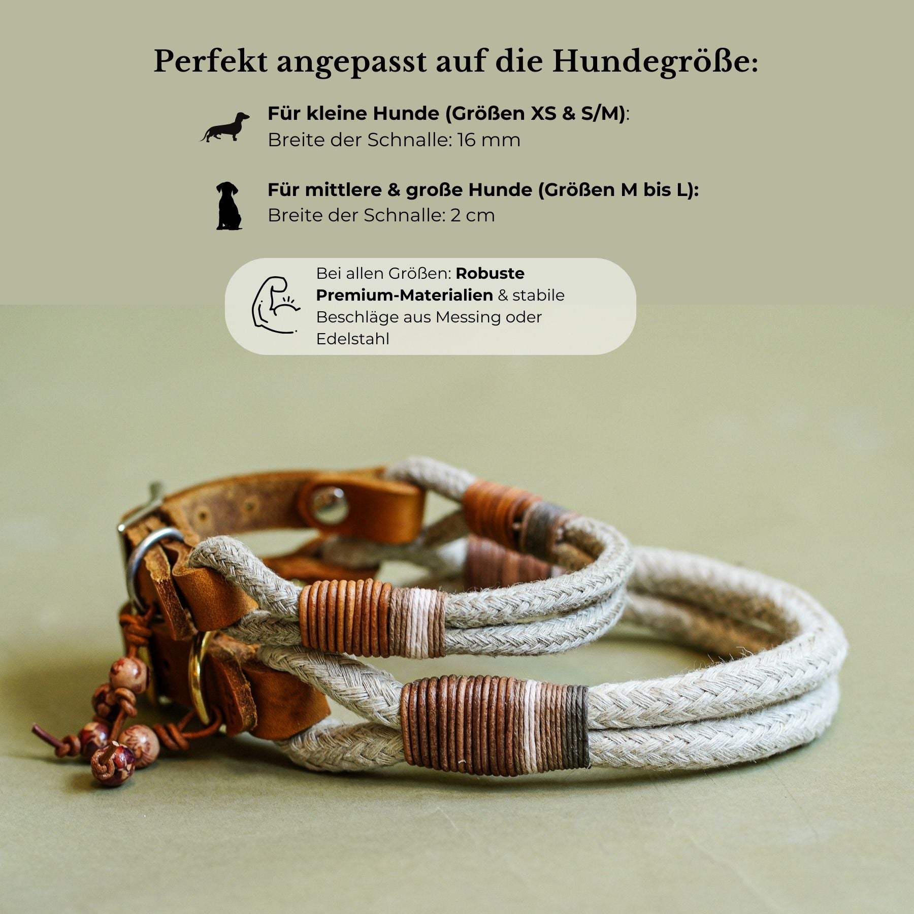 Set | Halsband & Leine 'Earthy'