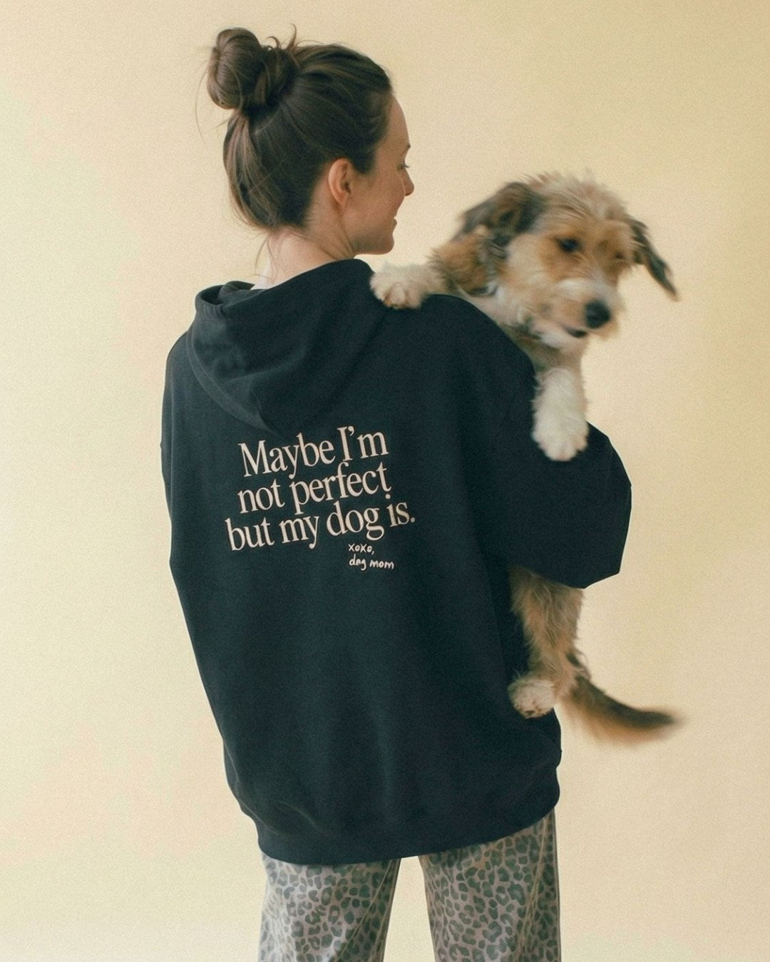 Limited | Organic Hoodie 'maybe I'm not perfect but my dog is' | black