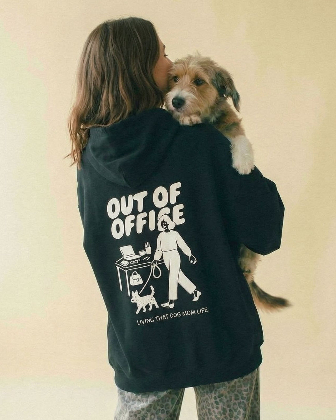 Limited | Organic Hoodie 'OUT OF OFFICE' | black
