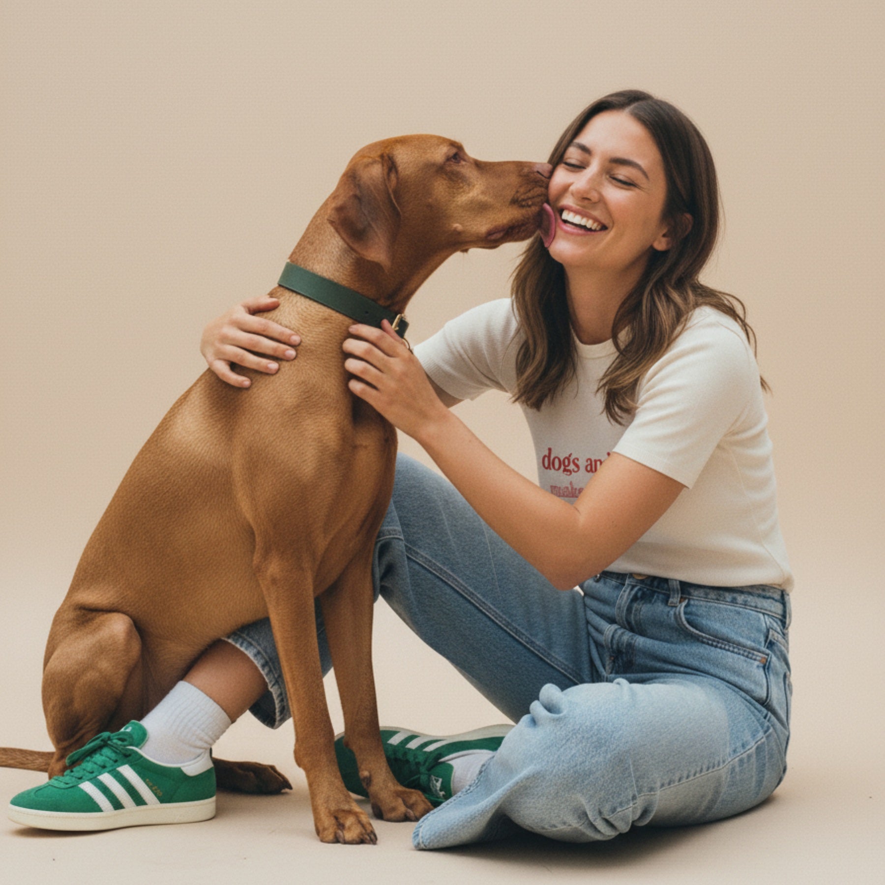 Personalisierbares Lederhalsband mit Name | Petrol