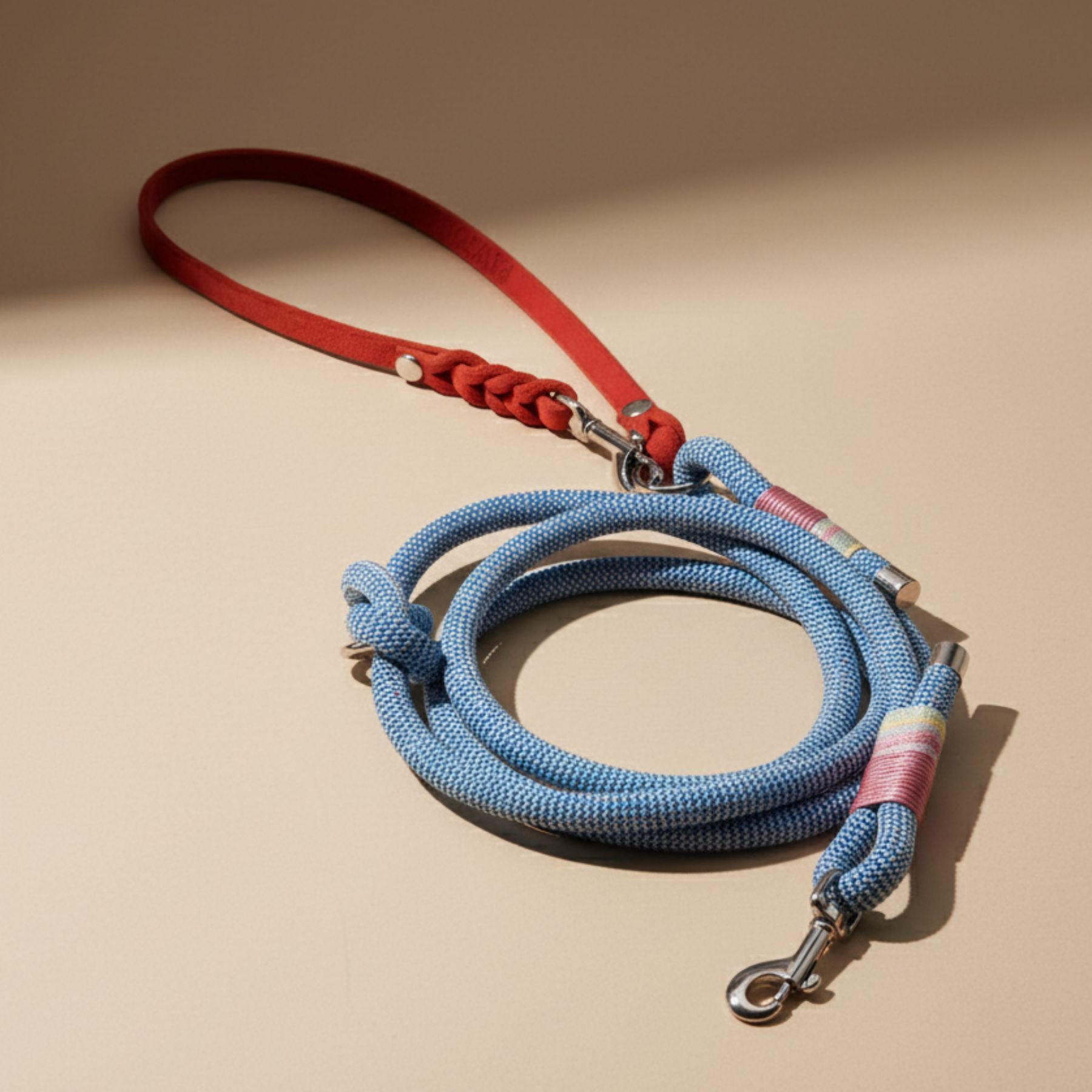 B:Ware | Tauleine mit Lederhandschlaufe 'Pazific & Red'