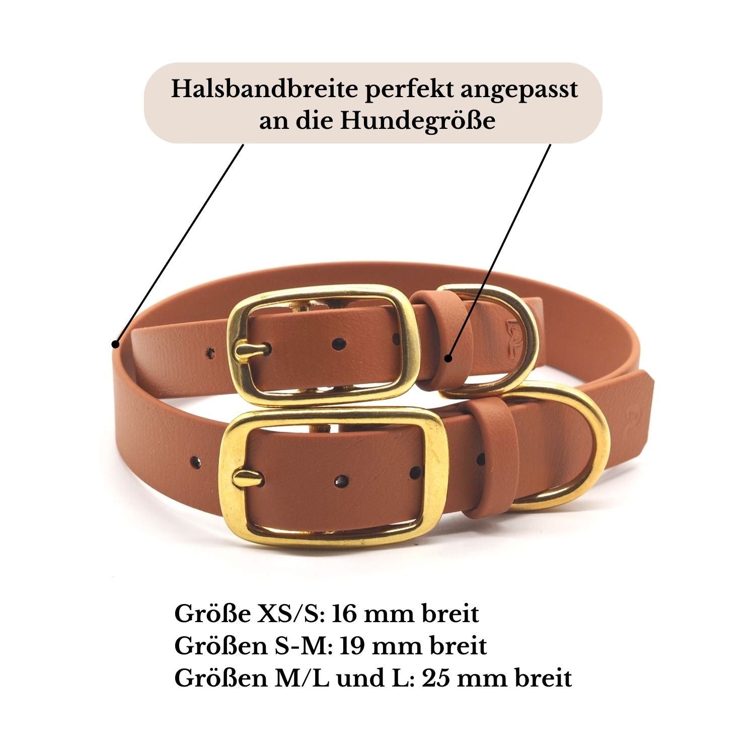 Biothane® Halsband 'Hellbraun'