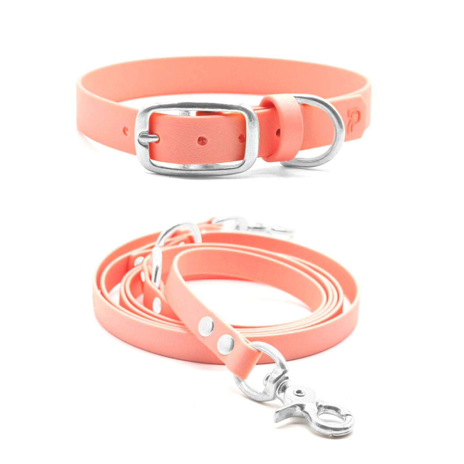 Set | Halsband & Leine aus Biothane® 'Rosegold'