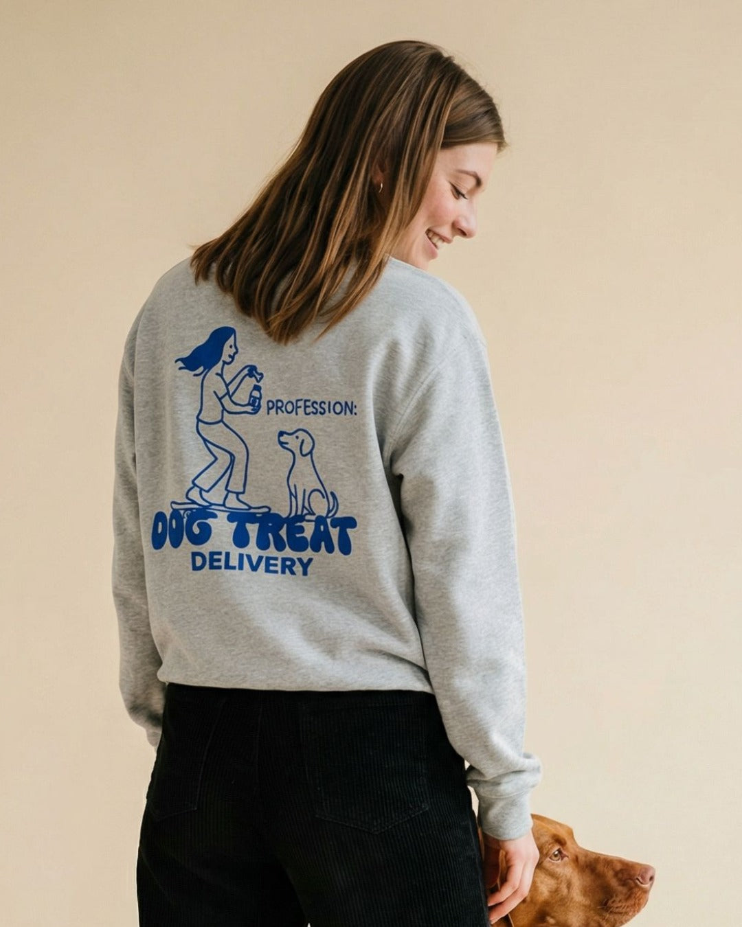 Limited | Organic Sweatshirt 'dog treat delivery'