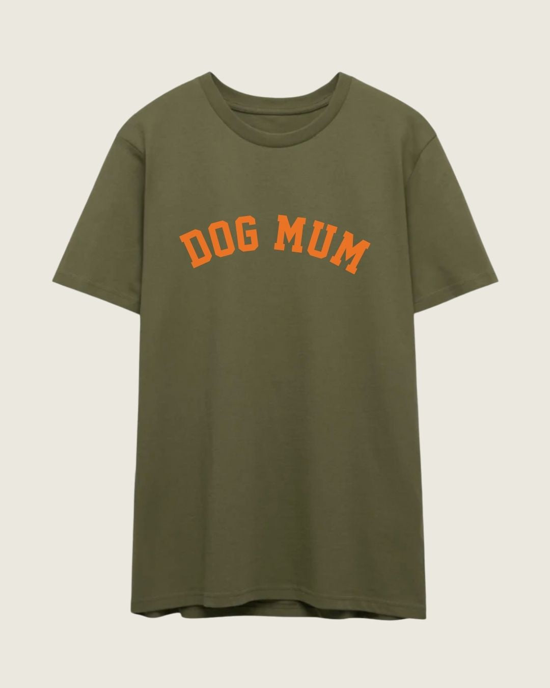 Organic T-Shirt 'DOG MUM' | Khaki