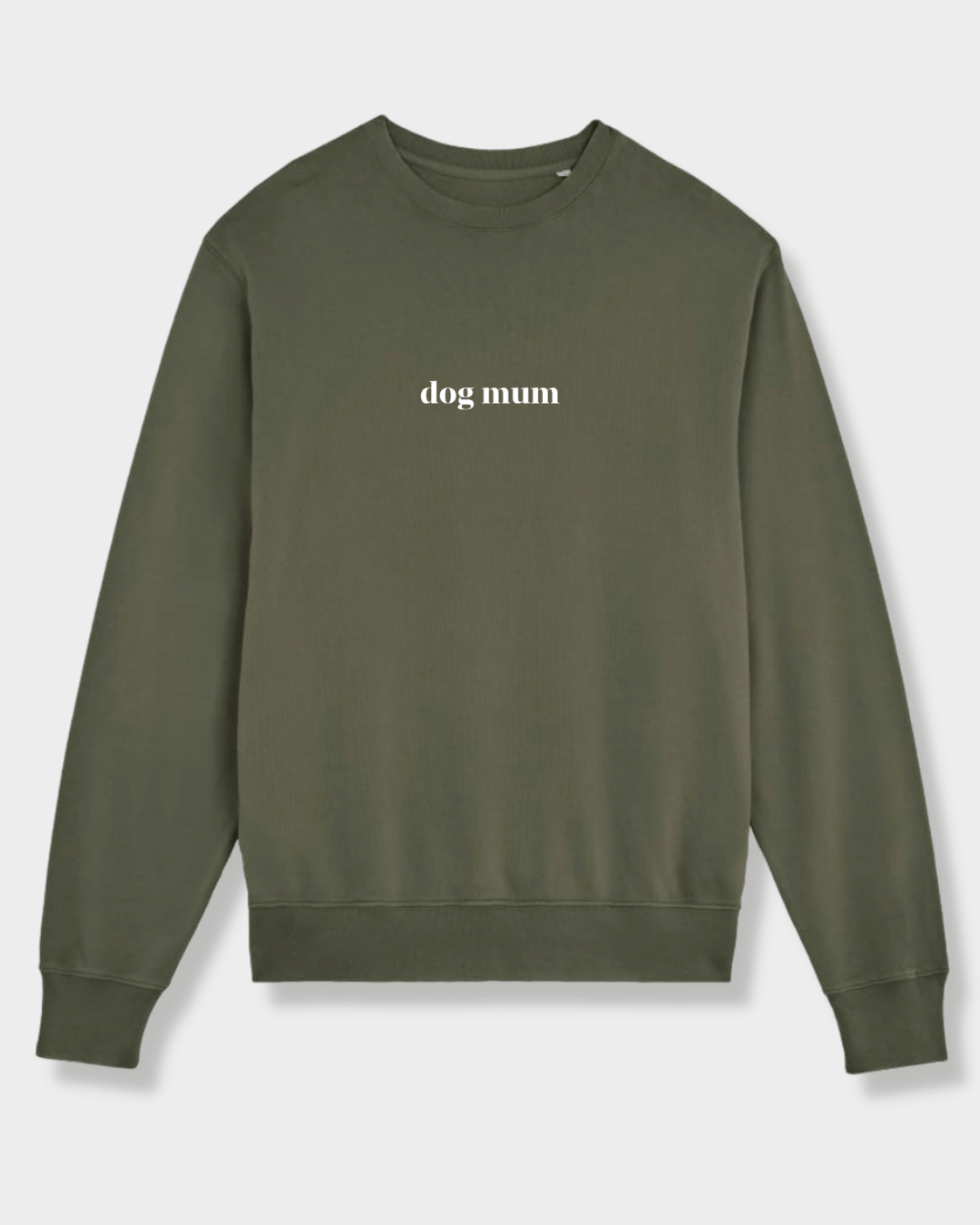 Organic Sweatshirt 'dog mum' | Forest Green