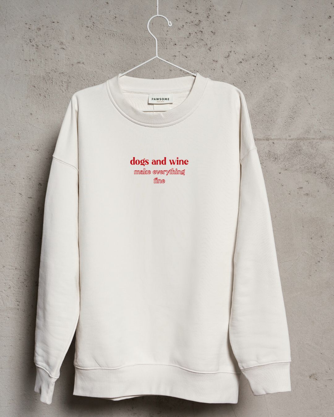 Premium Organic Sweatshirt 'dogs & wine'