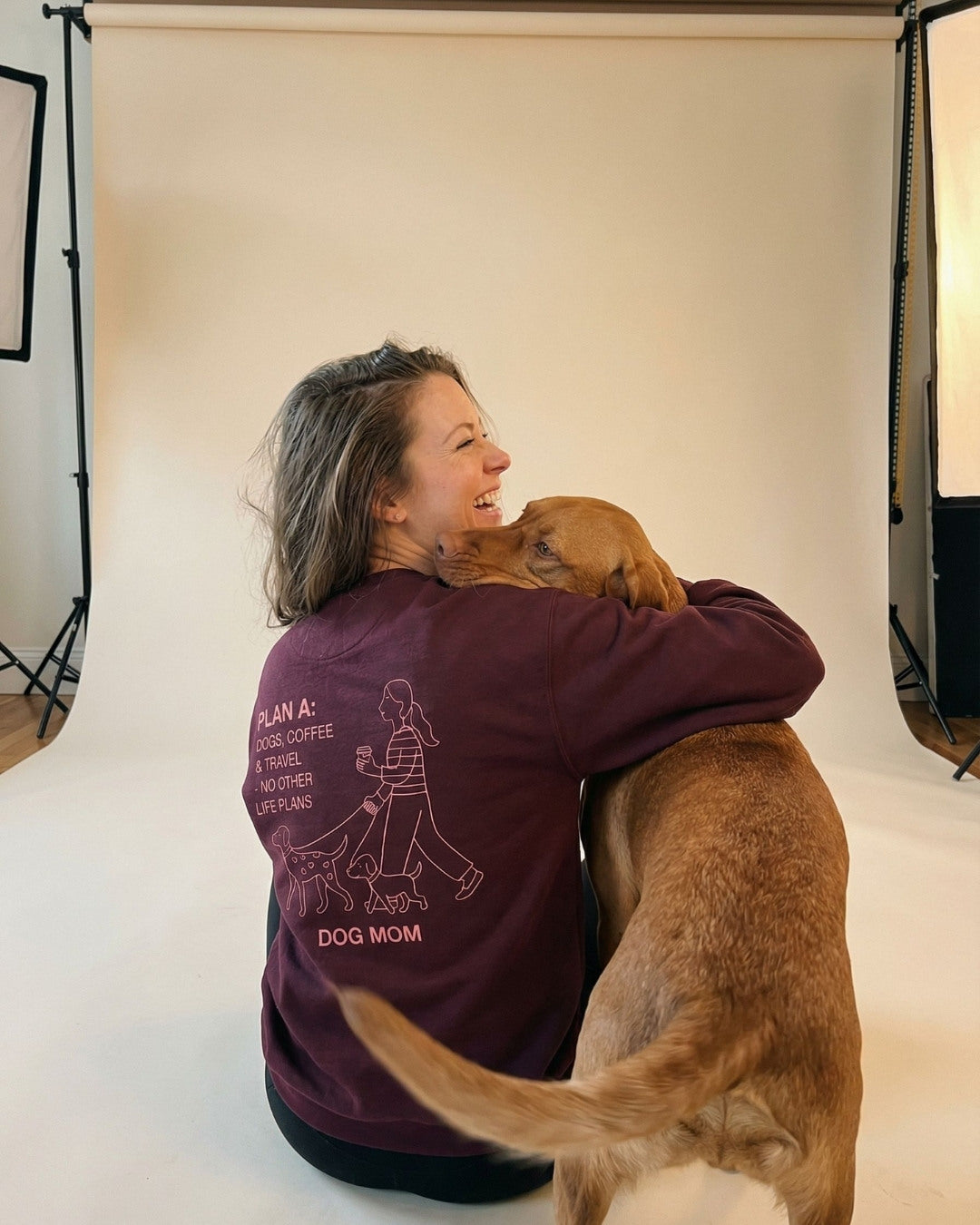 Limited | Organic Sweatshirt 'no other life plans' | Red Brown