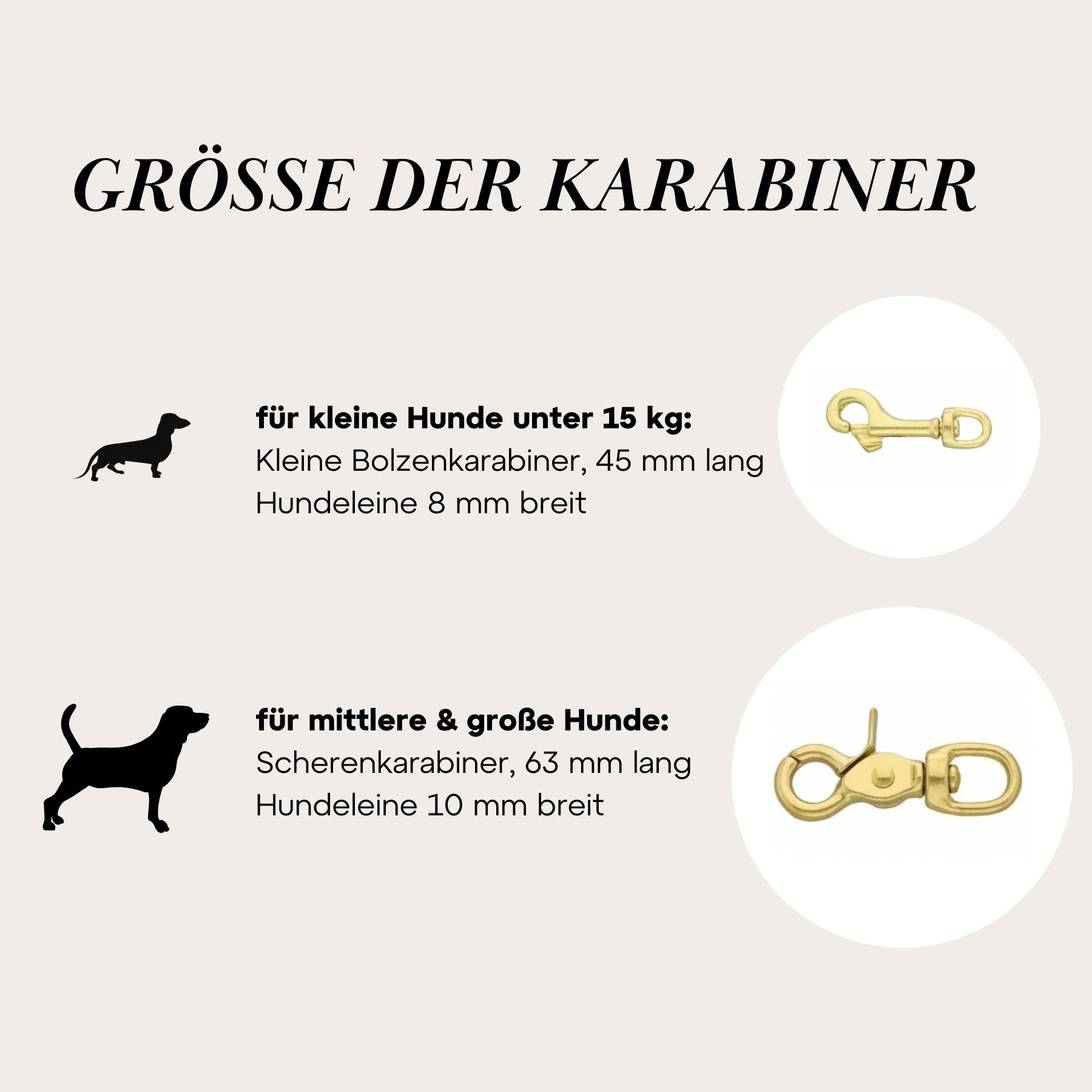 Hundeleine aus Biothane® 'Hellbraun'