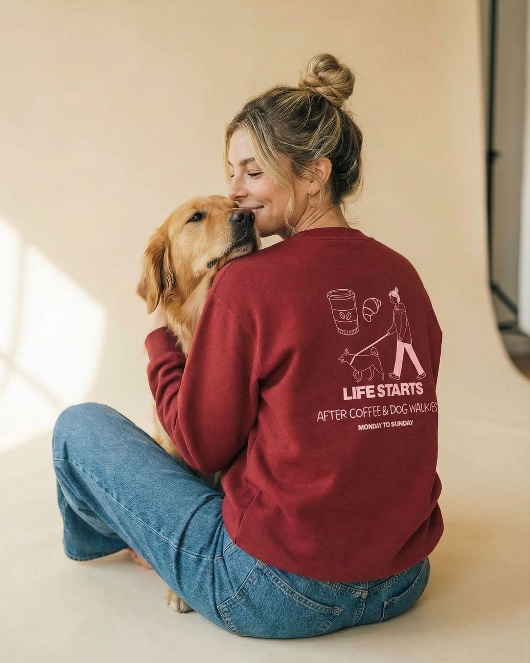 Limited | Organic Sweatshirt 'after coffee & dog walkies'