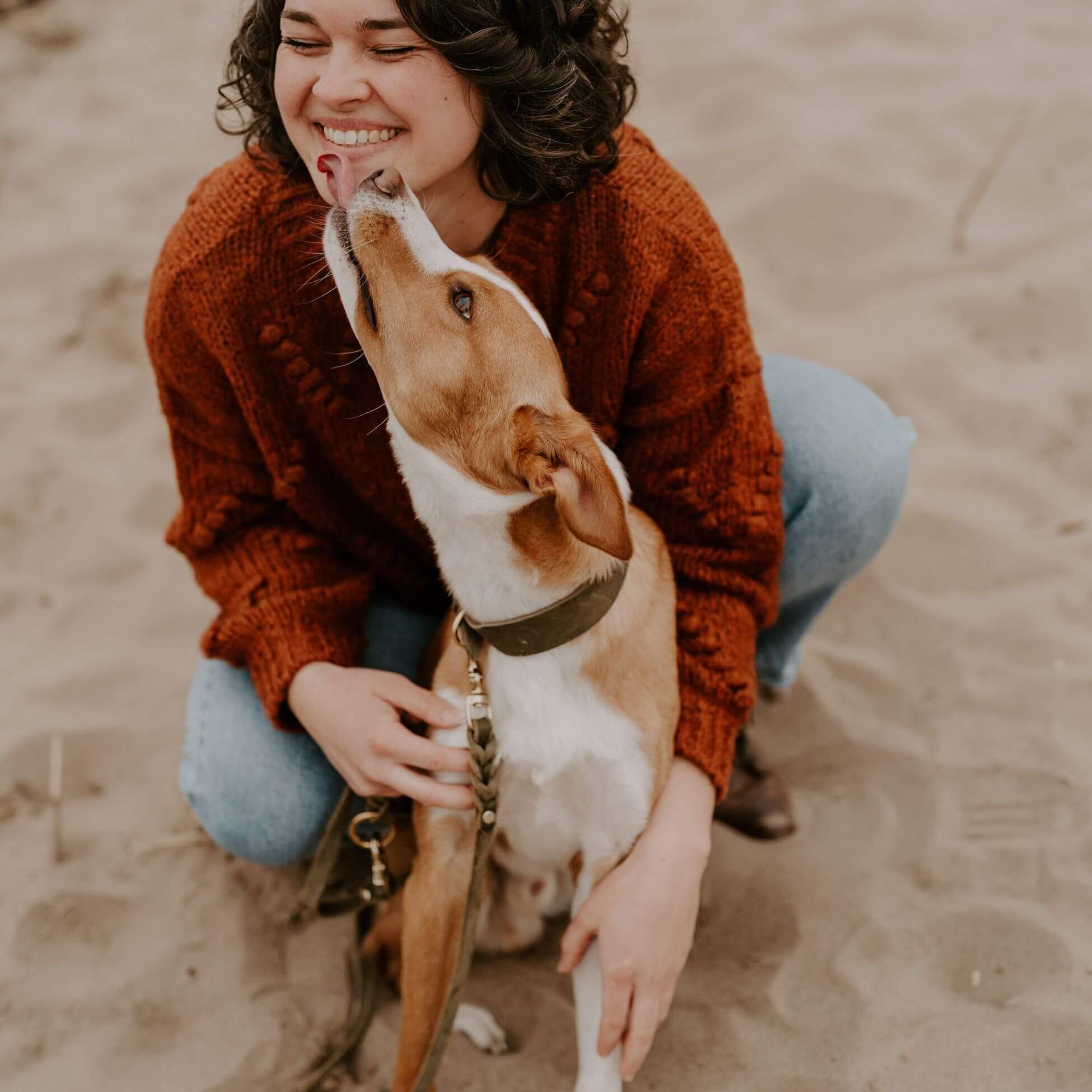 Lederleine 'Bjarki' in Olive