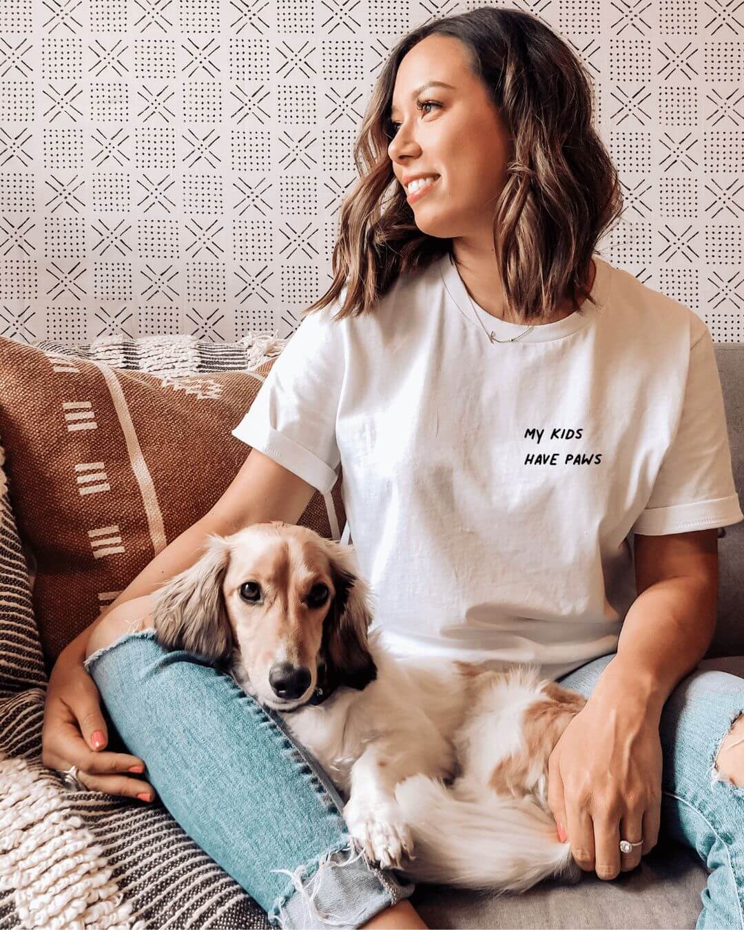 Organic Shirt 'My kids have paws'