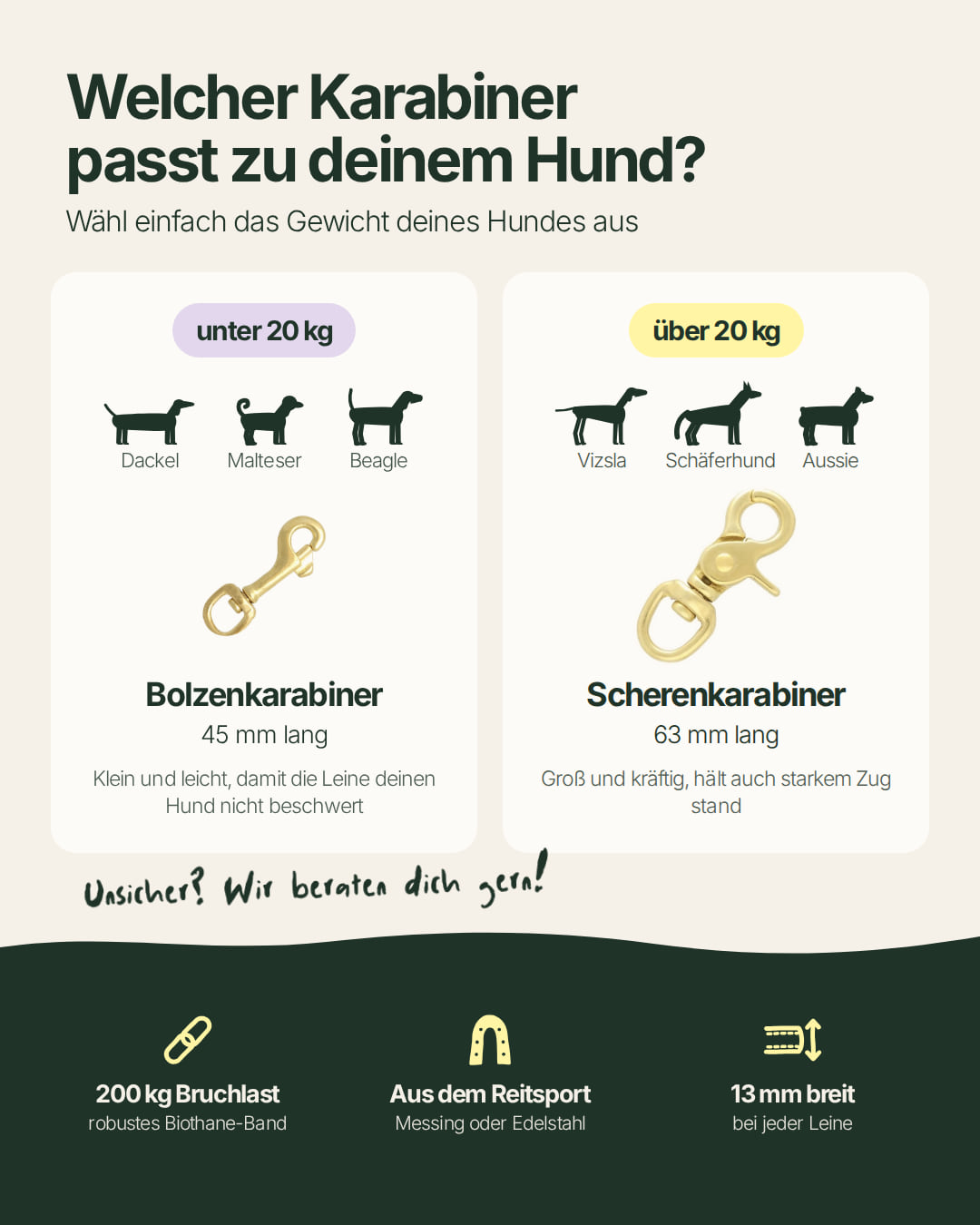 Wasserfeste Schleppleine aus Biothane