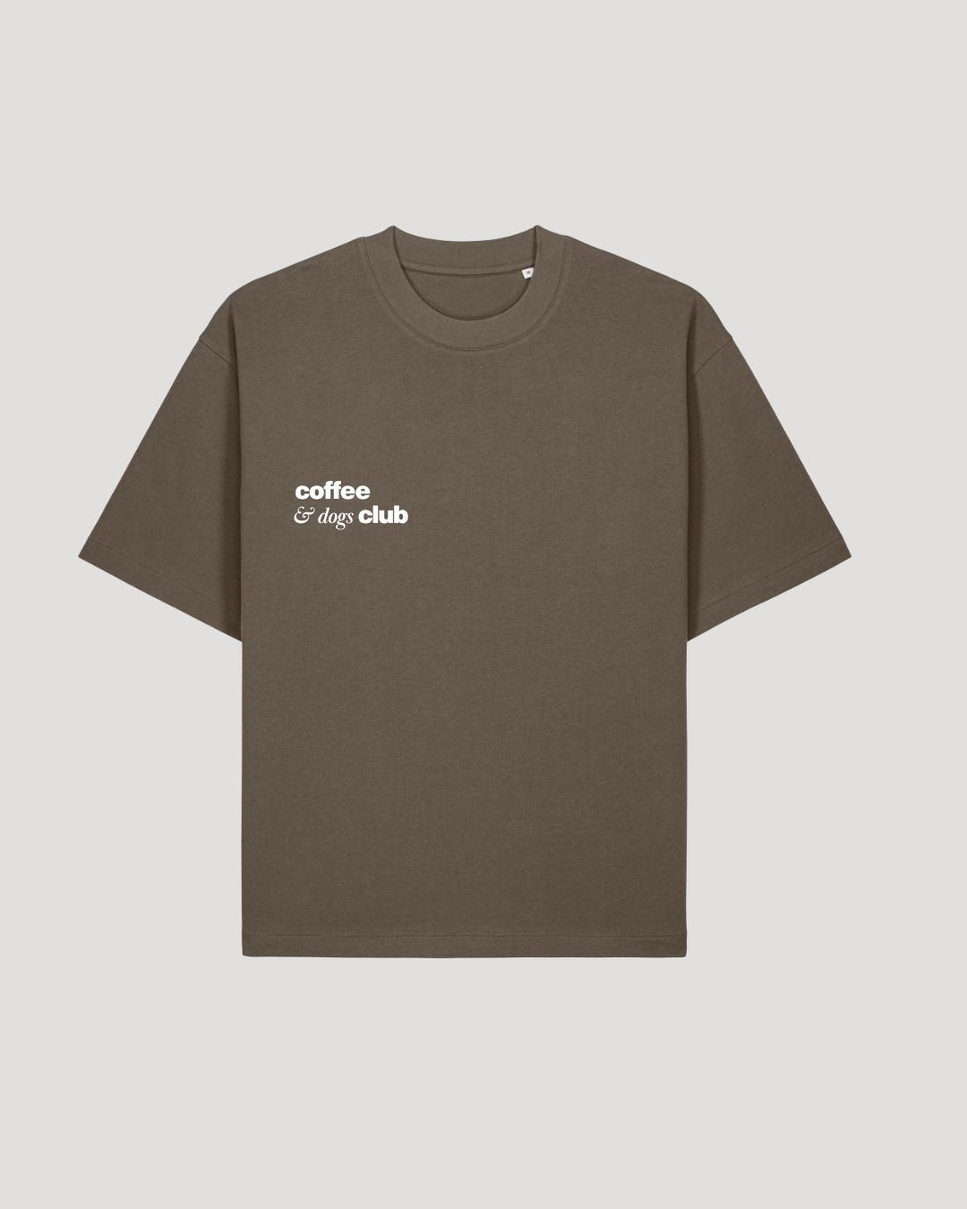 Limited | Organic Shirt 'coffee & dogs' | Mocha