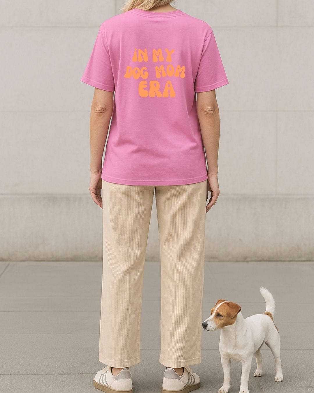 Limited | Organic Shirt 'in my dog mom era' | Bubble Pink