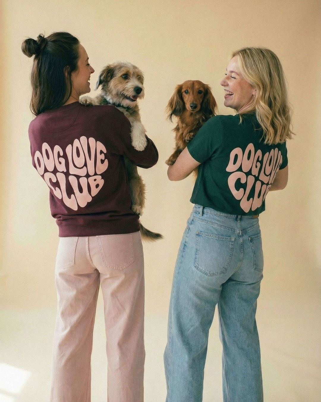 Limited | Organic Sweatshirt 'DOG LOVE CLUB' | burgundy