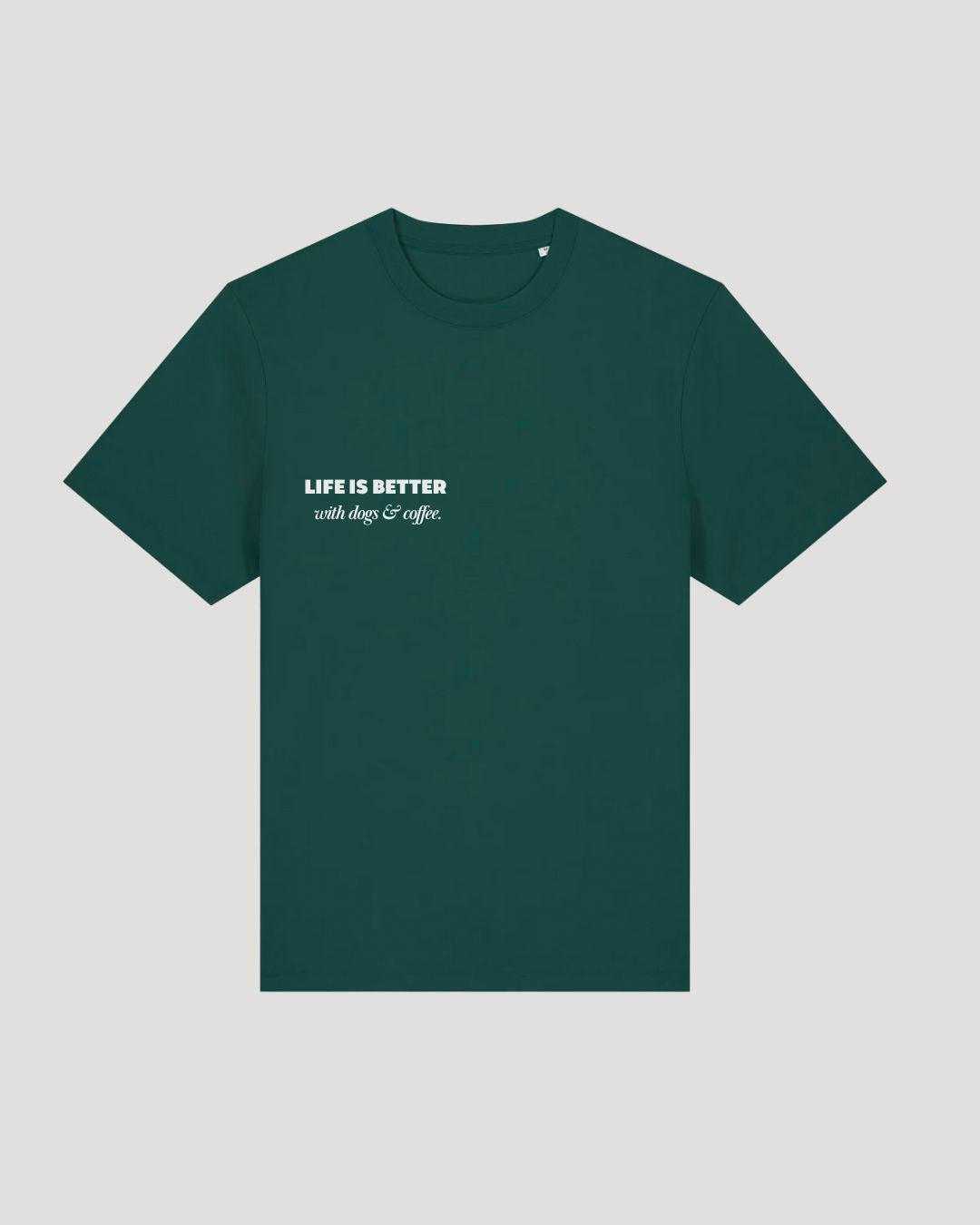 Limited | Organic Shirt 'iced coffee & walkies club' | Bottle Green
