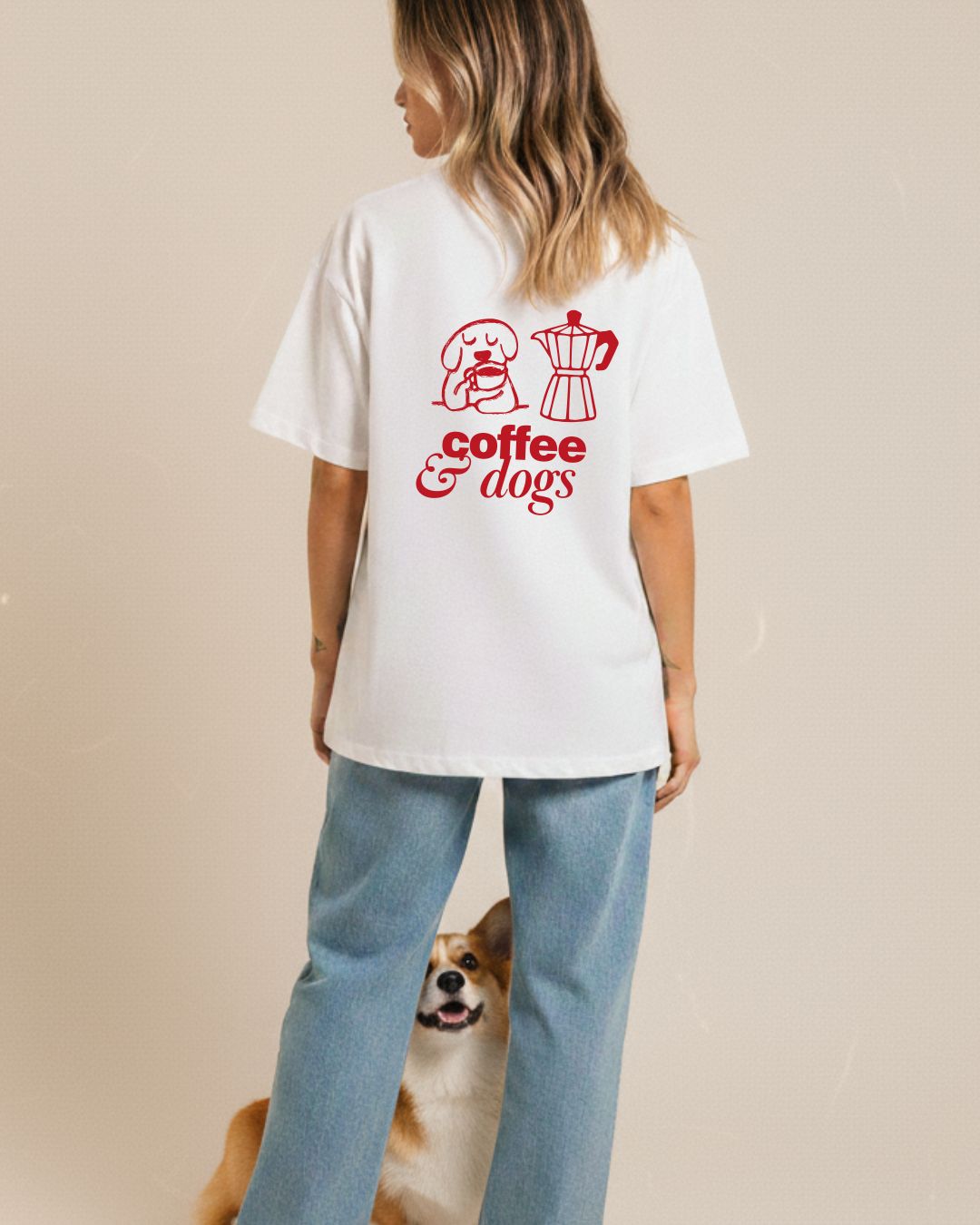 Organic T-Shirt 'coffee & dogs'
