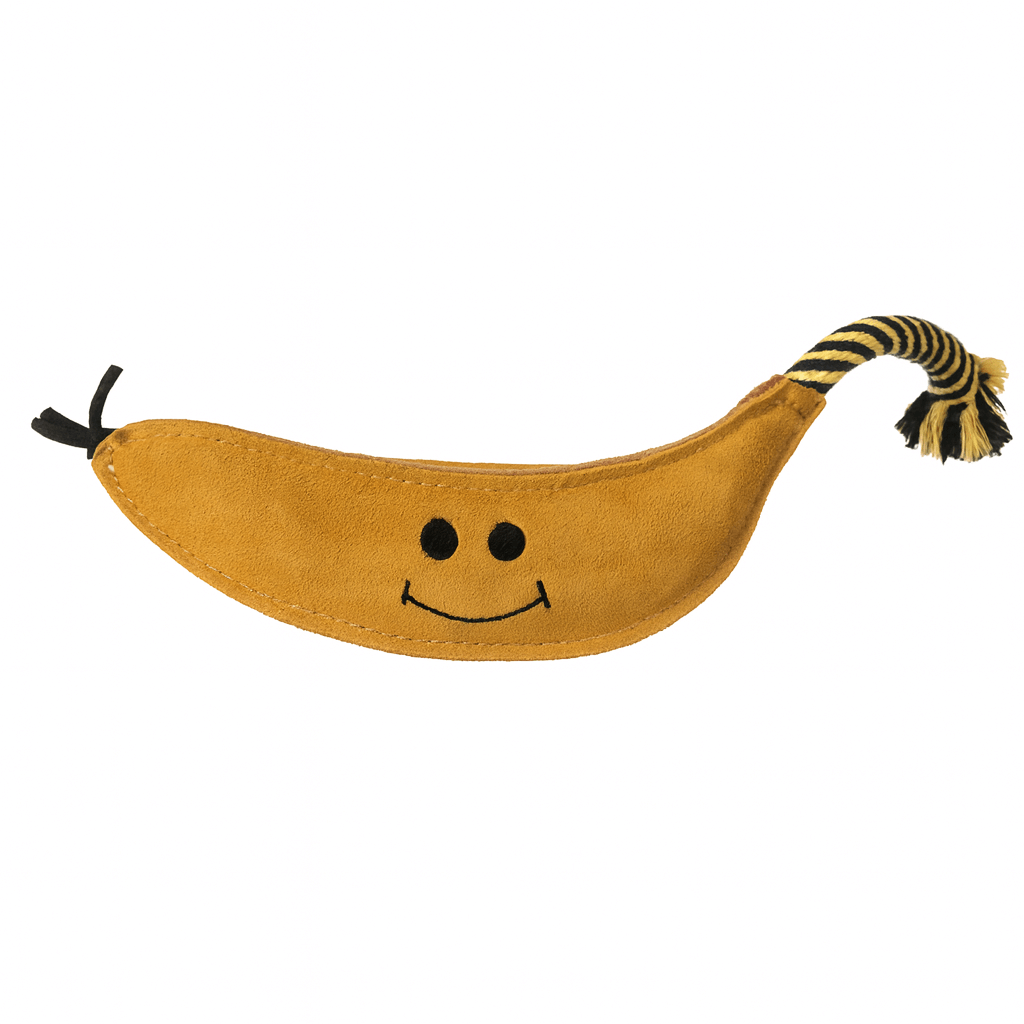 Hundespielzeug "Joe, die Banane" aus Wildleder
