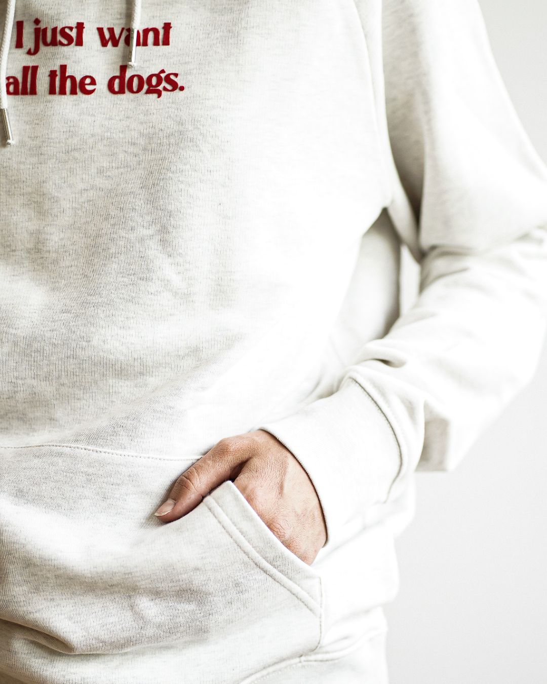 Premium Organic Hoodie 'I just want all the dogs'