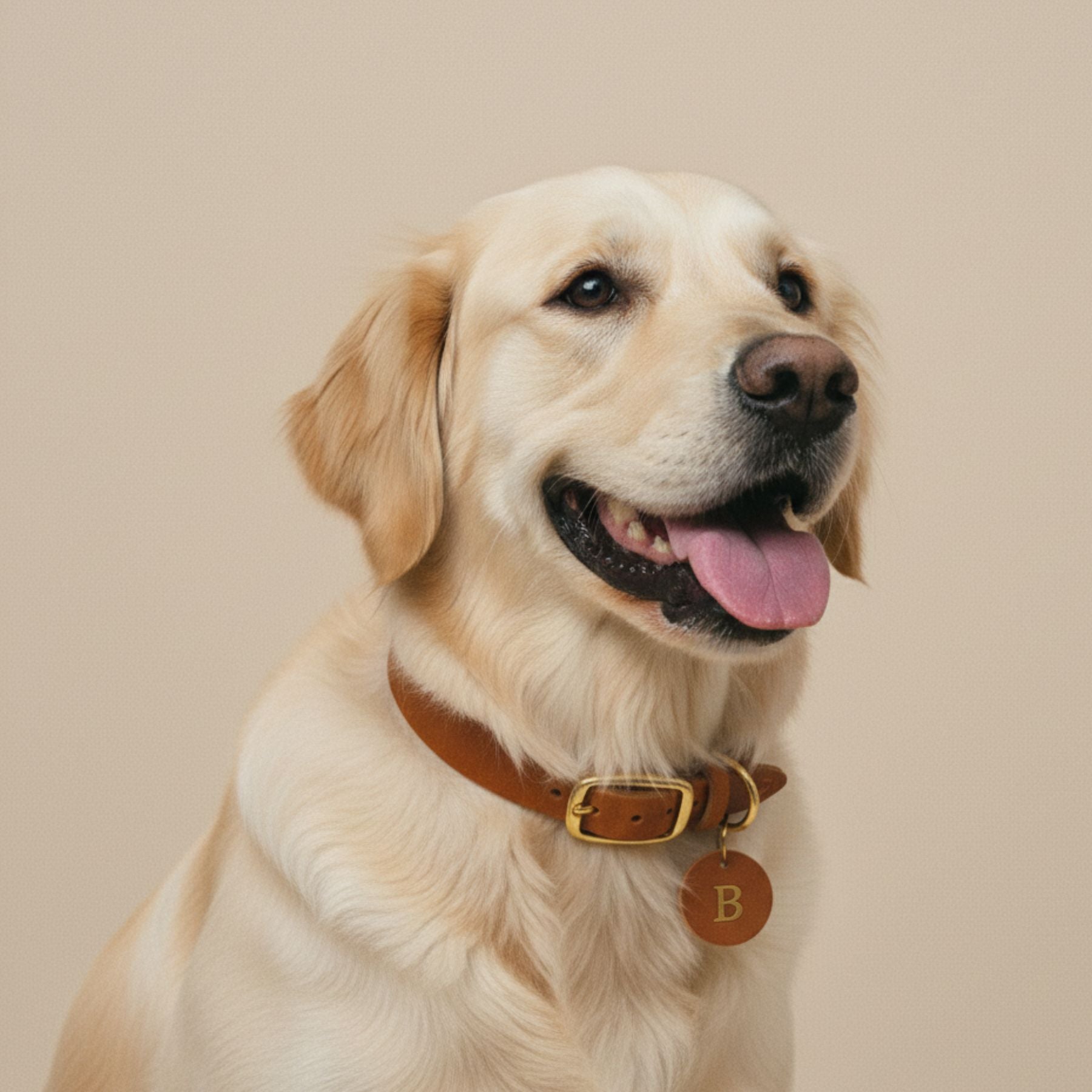 GRATIS zu jedem Lederhalsband | Anhänger mit Hunde-Initial