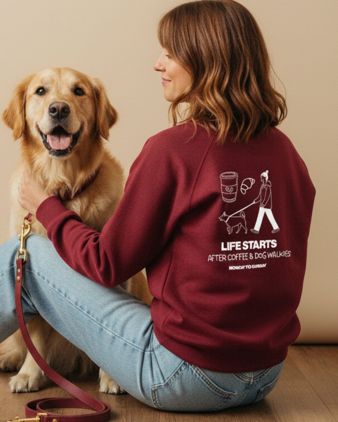 Limited | Organic Sweatshirt 'after coffee & dog walkies'