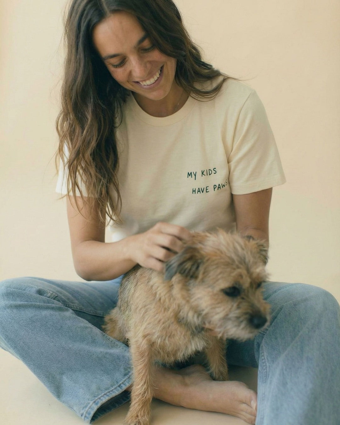 Organic Shirt 'My kids have paws'