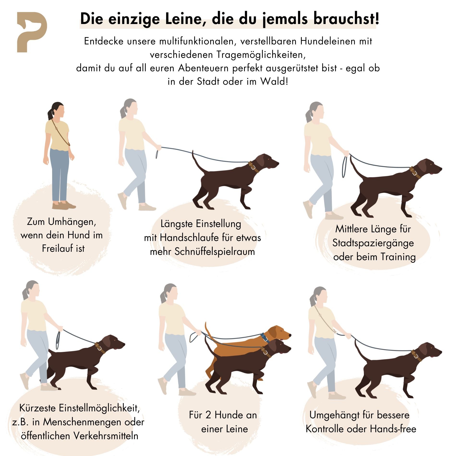 Frühlings-Aktion | Lederhalsband & Tauleine 'Berlin' + GRATIS Gravur + Schlüsselanhänger