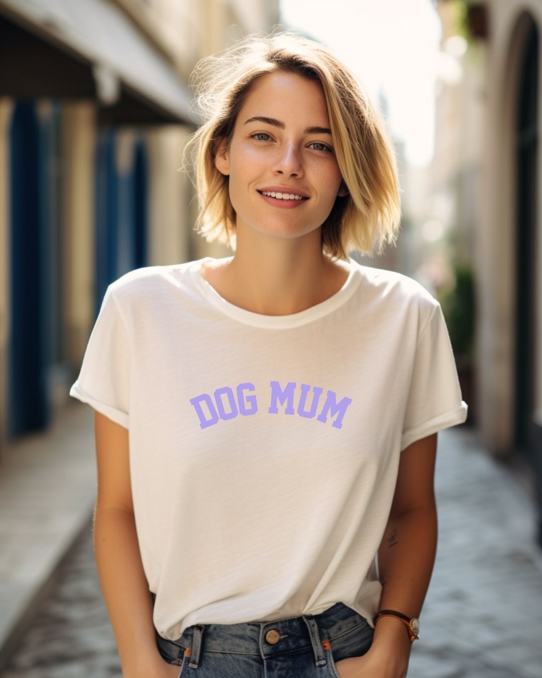 Organic Shirt 'DOG MUM' Lavendel | Natural Raw
