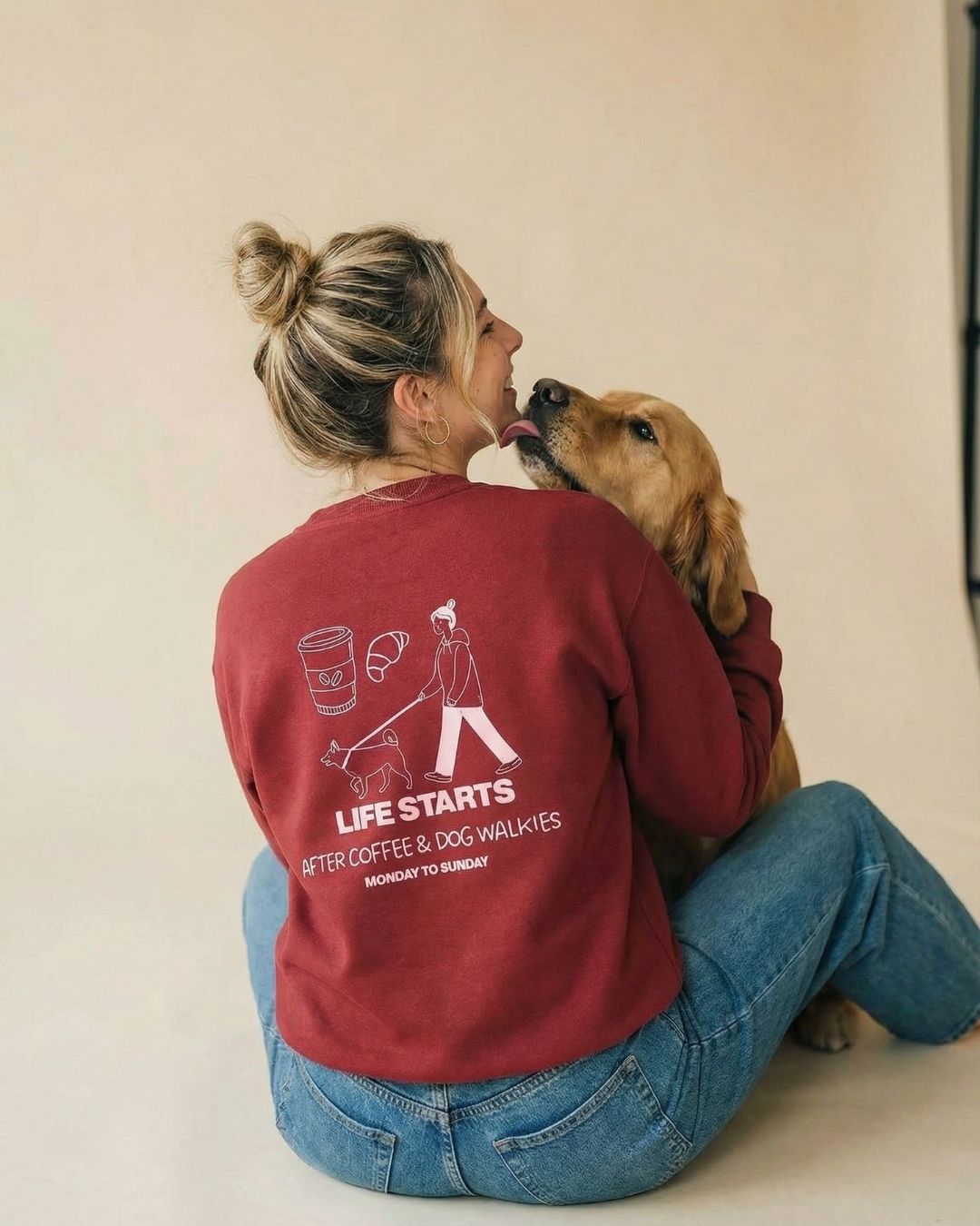 Limited | Organic Sweatshirt 'after coffee & dog walkies'