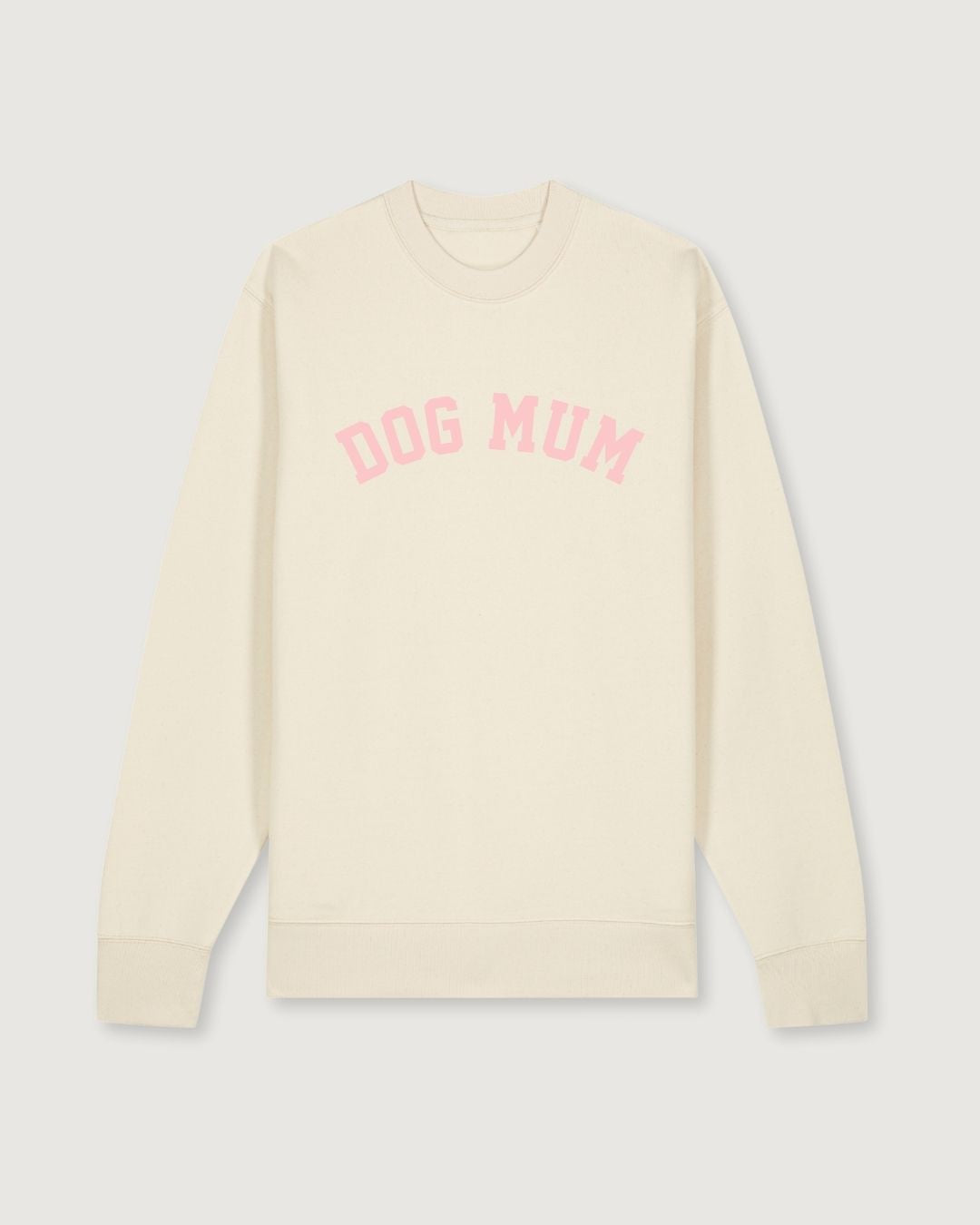Premium Organic Sweatshirt 'DOG MUM' Rose | Vintage White