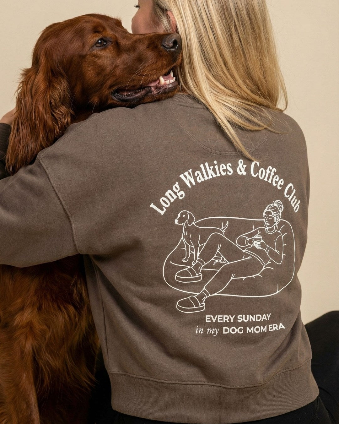 Limited | Organic Sweatshirt 'Long walkies & coffee Club'