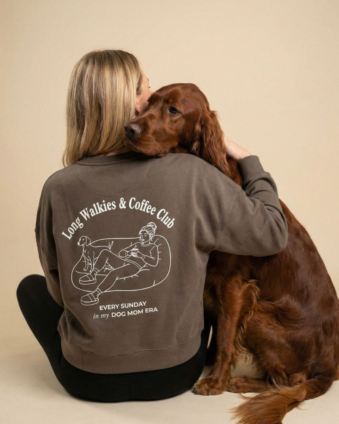 Limited | Organic Sweatshirt 'Long walkies & coffee Club'