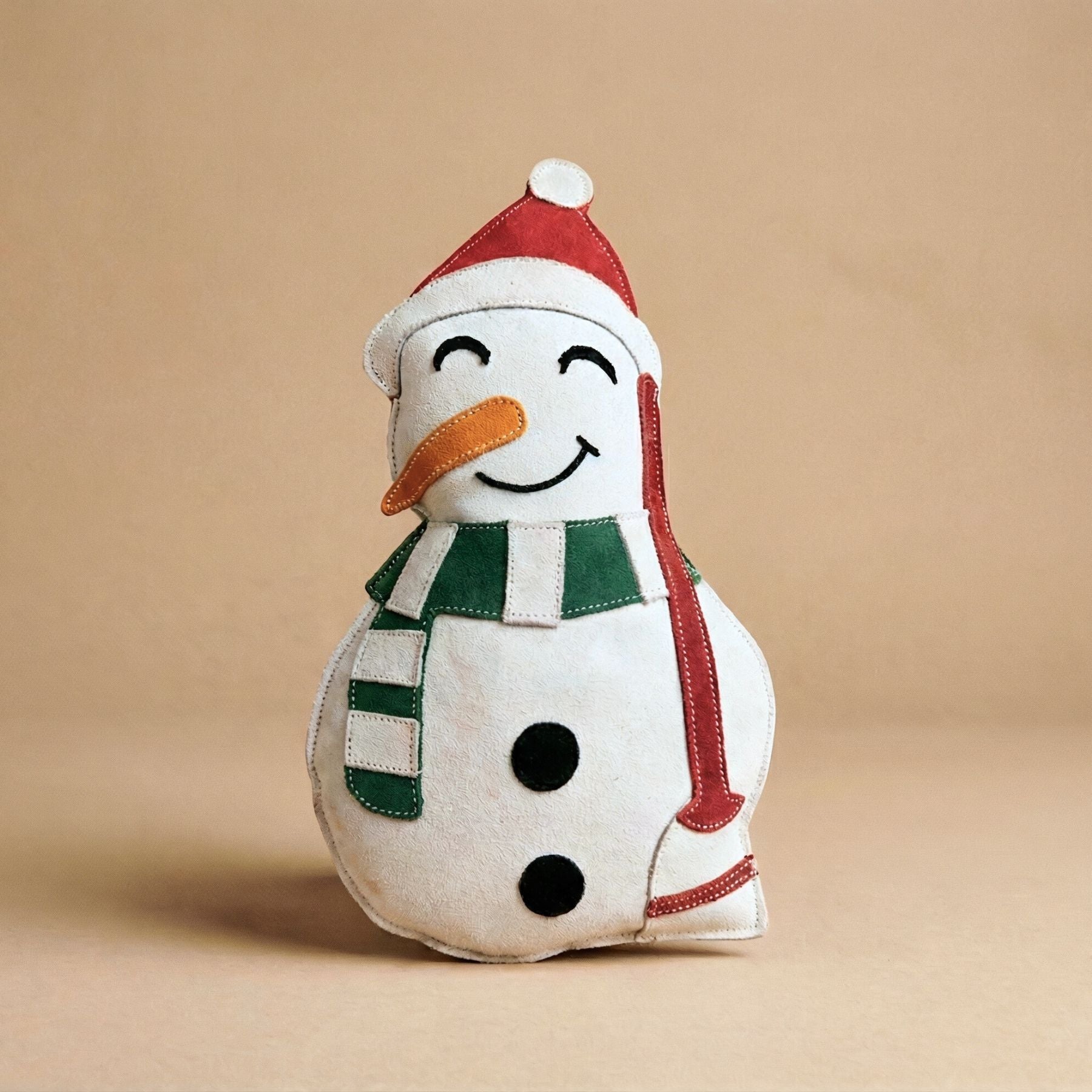 Hundespielzeug 'Schneemann Nils' aus Wildleder