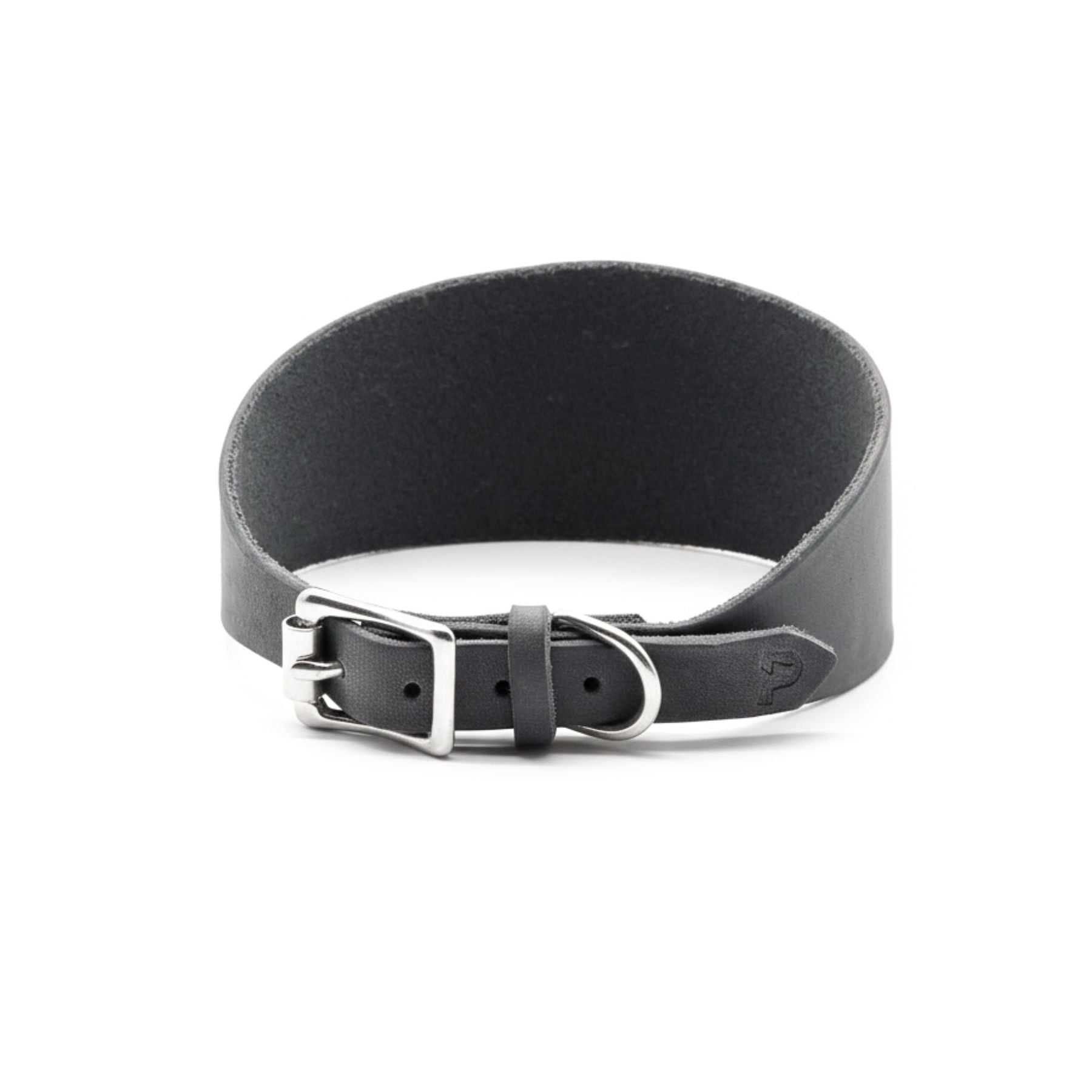 Windhundhalsband aus Fettleder (5 cm breit)