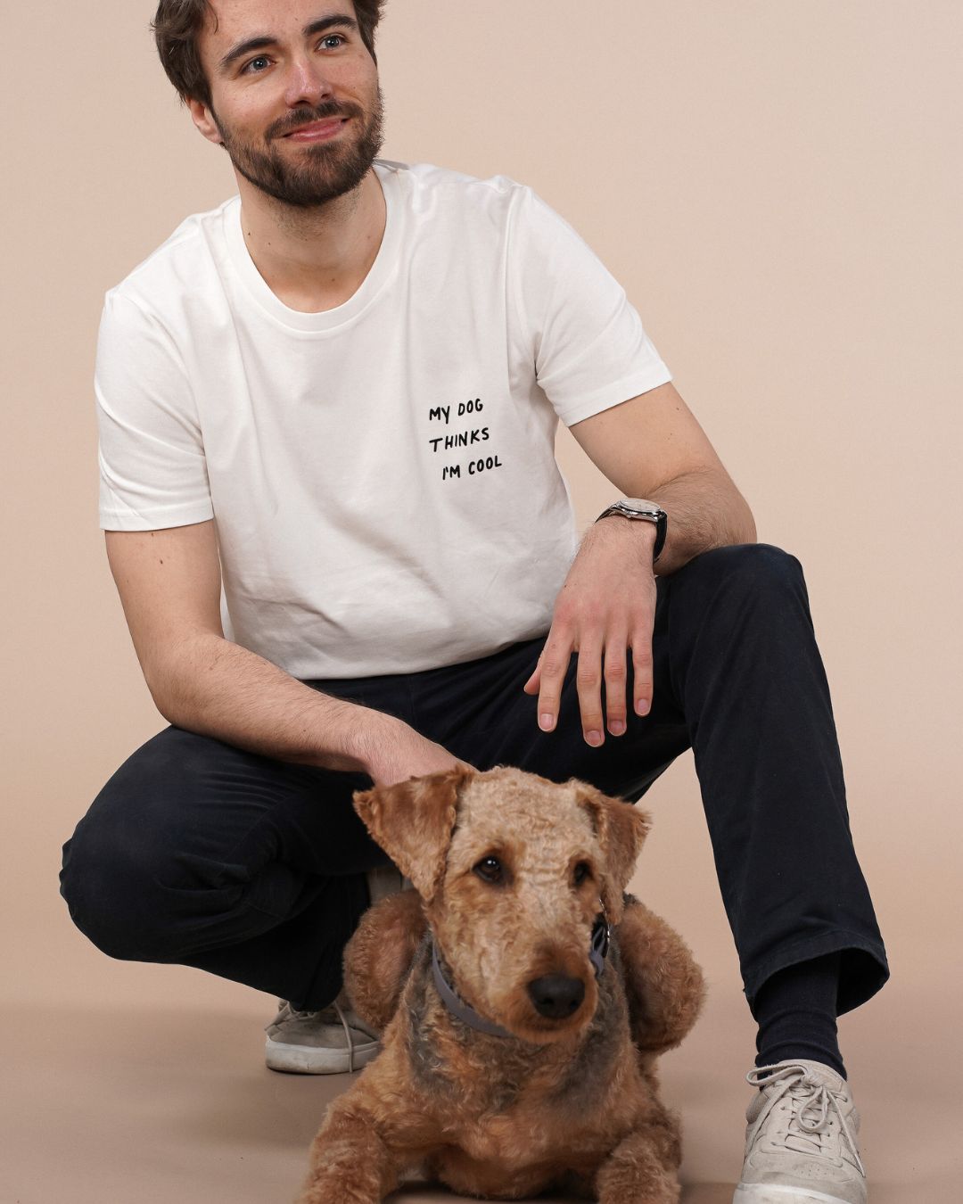 Organic Shirt 'my dog thinks I'm cool'